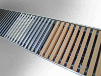 Декоративная рулонная решетка «Гала» (Материал алюминий) (20x300x1000) шаг решетки 20 мм